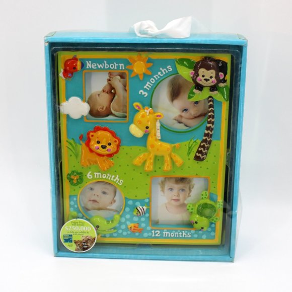 Fisher Price Zoo Animals Picture Frame Milestone 3D Capture Memories - Picture 1 of 4